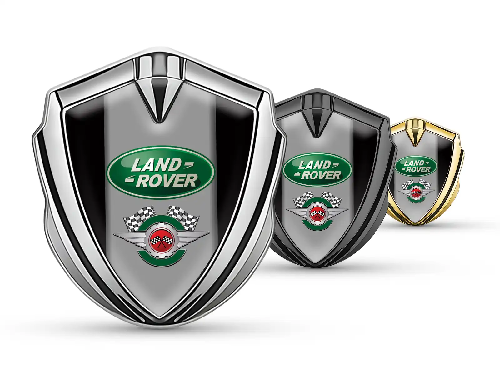 Land Rover Emblema Abovedado Insignia Opulenta Idea Aleación Remate